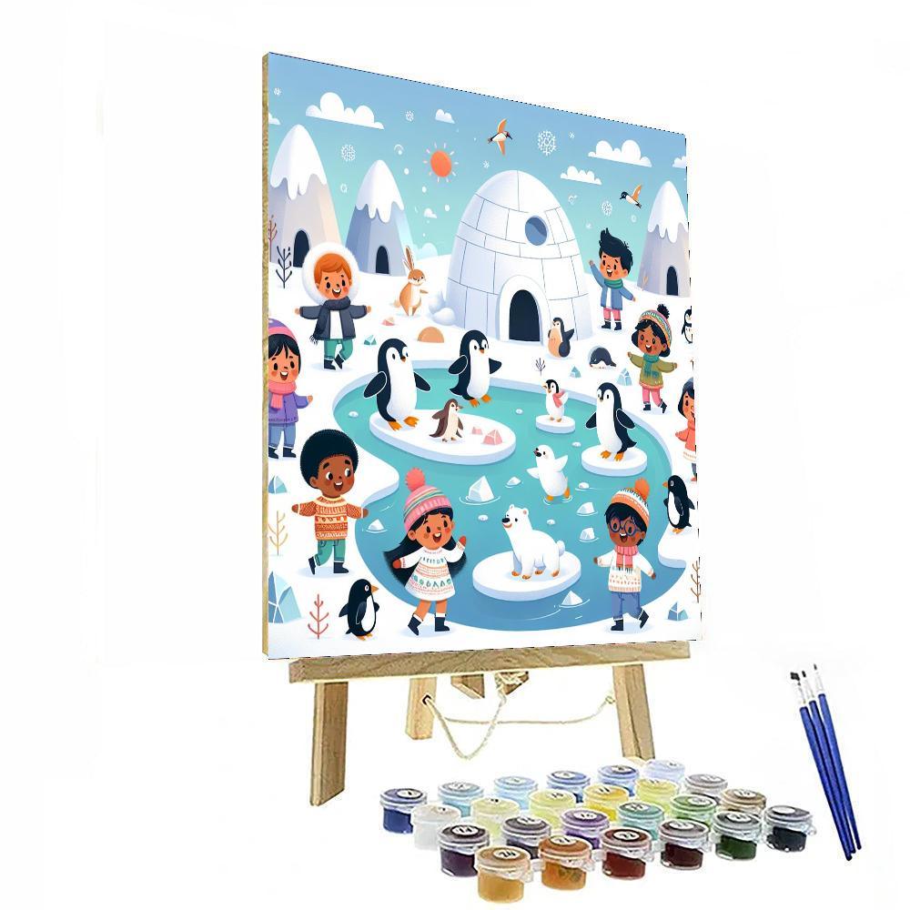 Arctic Adventure With Friends Paint By Numbers Art