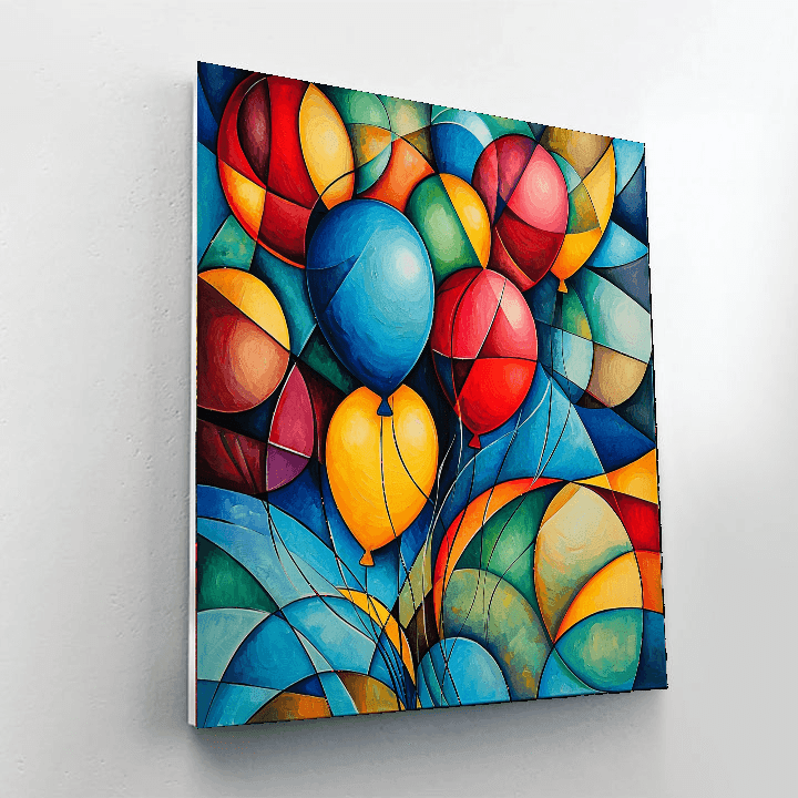 Wassily Kandinsky Inspired Balloons In Abstract  Paint By Numbers Kits