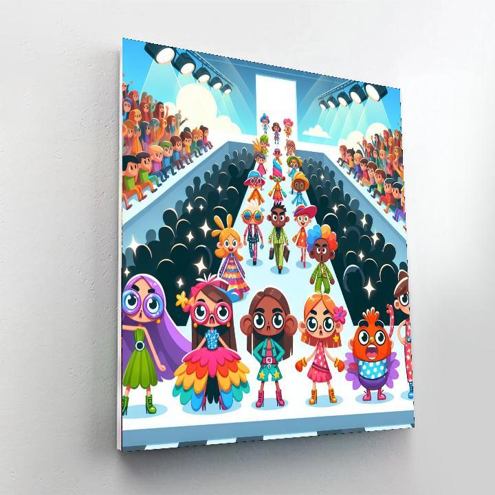 Fabulous Fashion Show Paint By Numbers Art