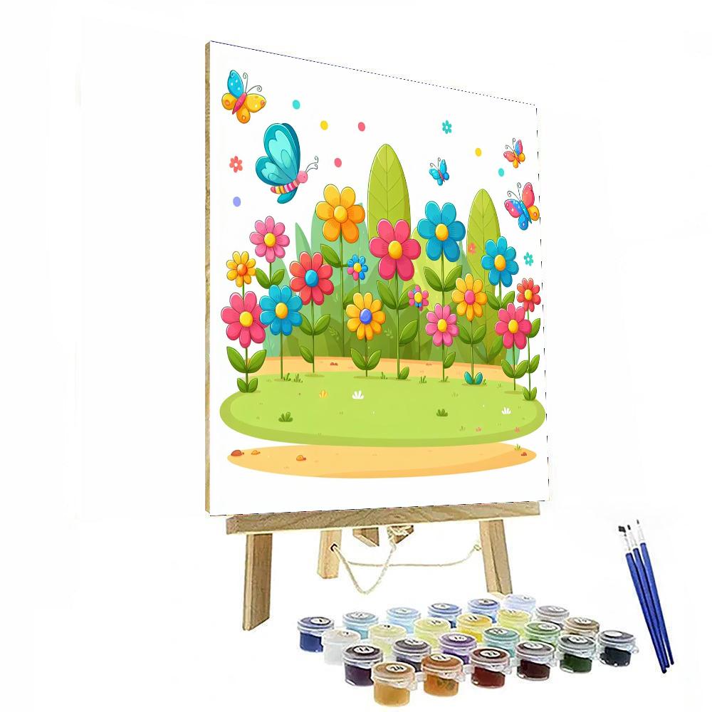 Garden Butterfly Paint By Numbers Art