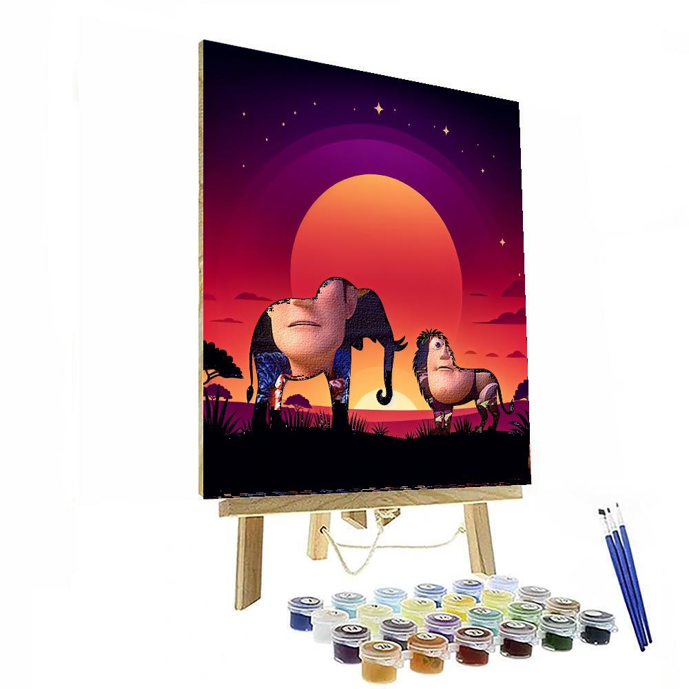 Safari Sunset Scenes Paint By Numbers