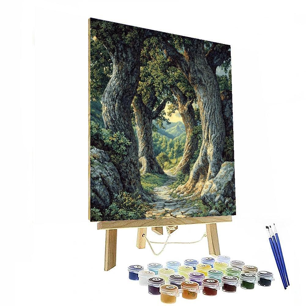 Michelangelo Inspired Mystic Forest Symphony  Painting By Numbers Kit