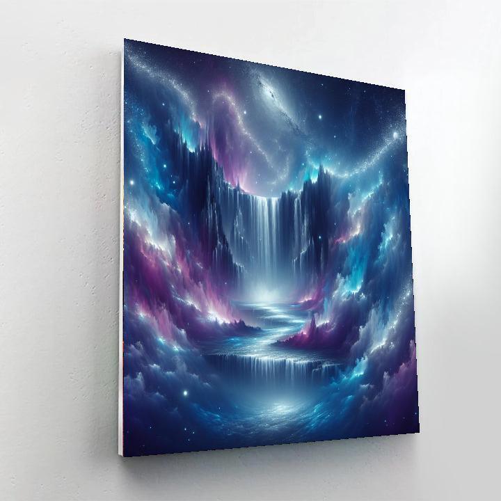 Cosmic Waterfall Whispers Painting Number Kit