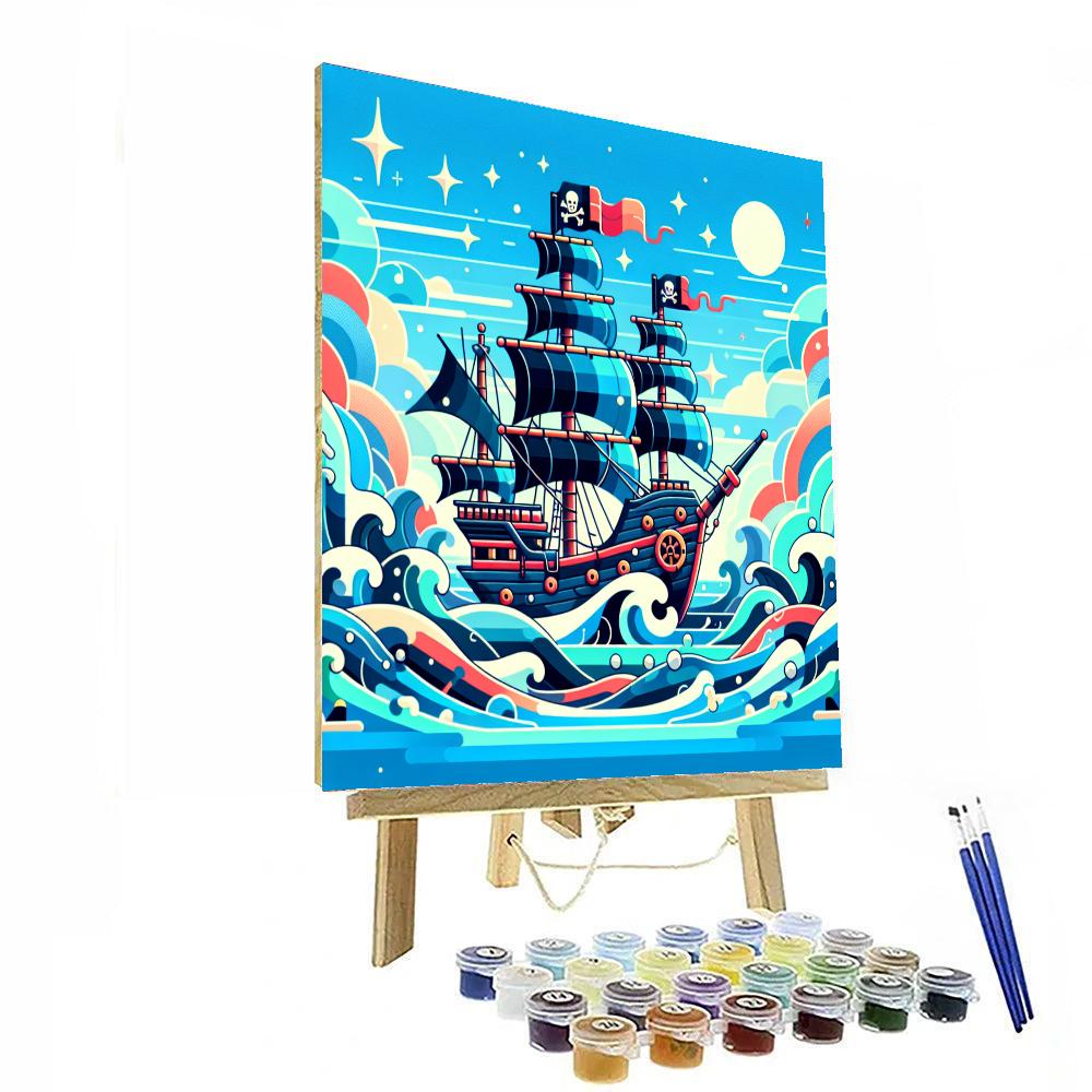 Pirate Ship Paint By Numbers Art