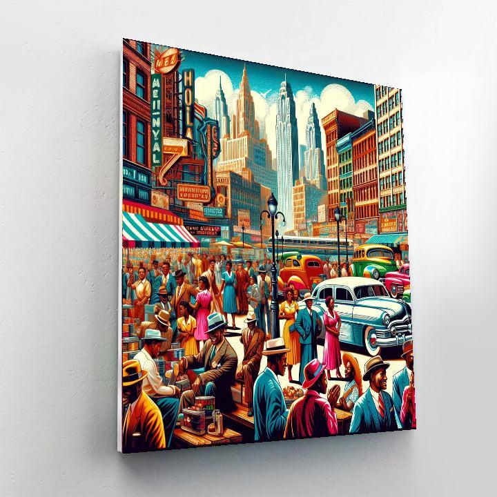Retro Urban Excitement Paint By Number