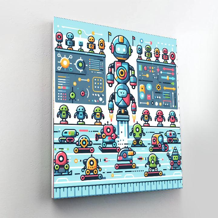 Galactic Robot Challenge Paint By Numbers Art