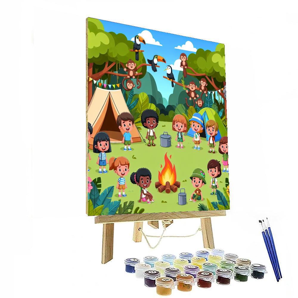 Jungle Safari Camp Paint By Numbers