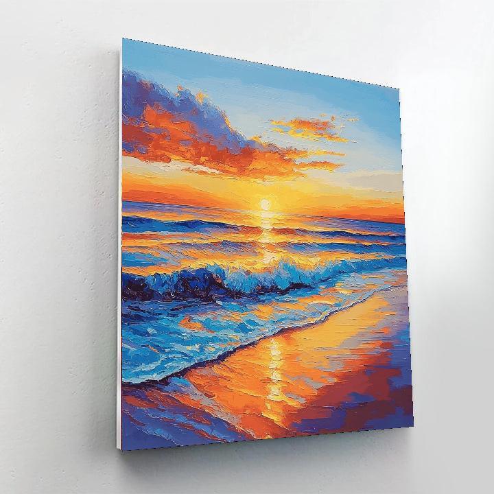 Joaquín Sorolla Inspired Seaside Sunset Symphony  Painting Number Kit