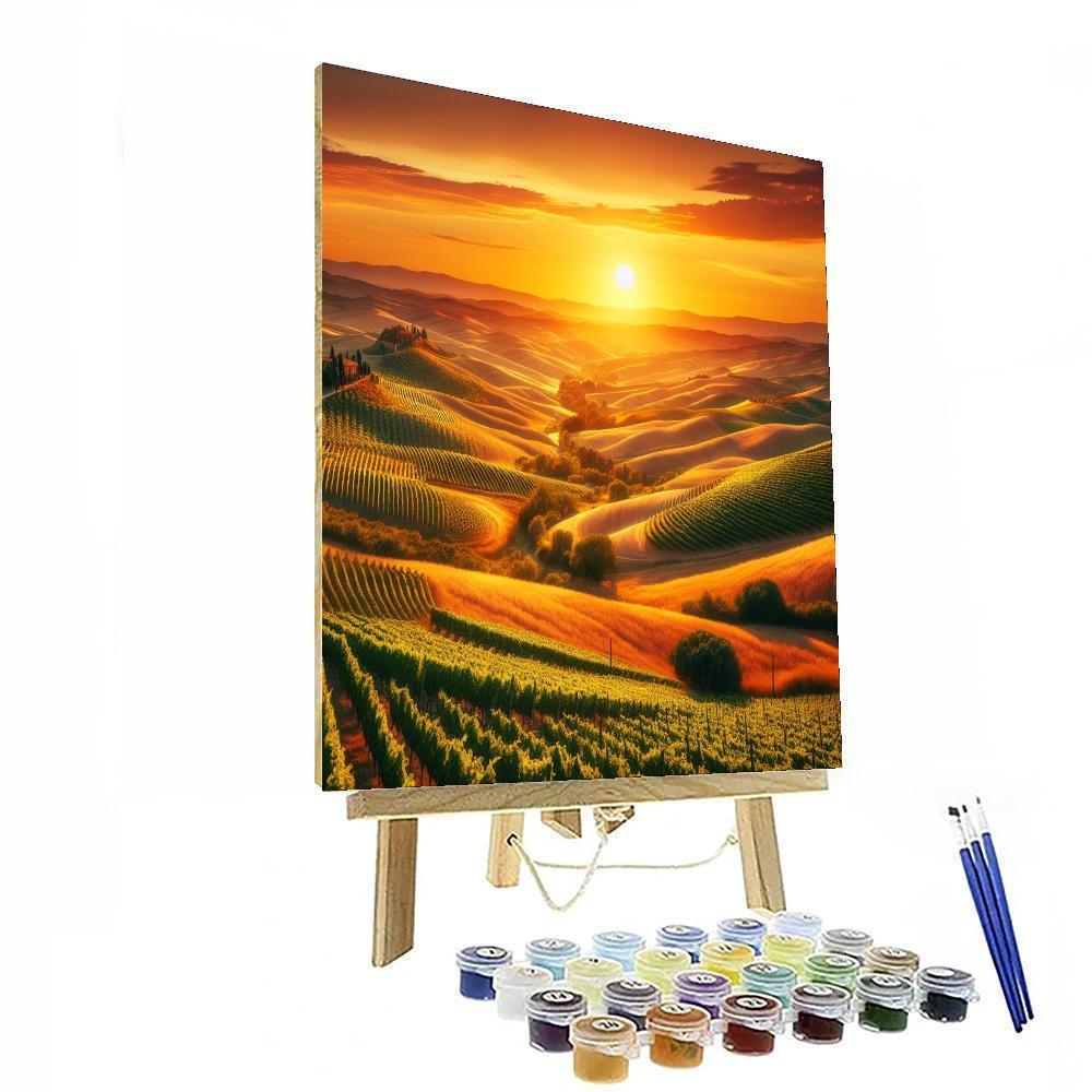 Golden Hour In Tuscany Numbered Painting Kits