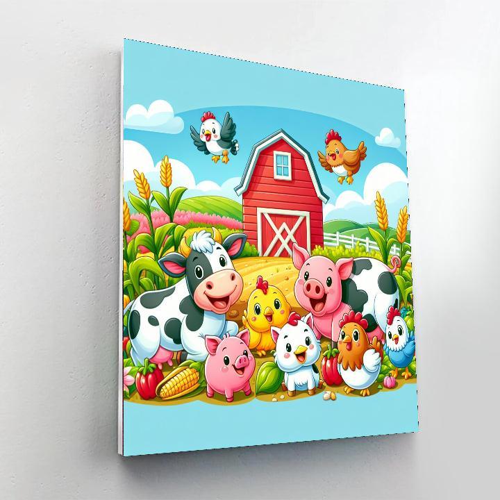 Playful Farm Fun Paint By Number