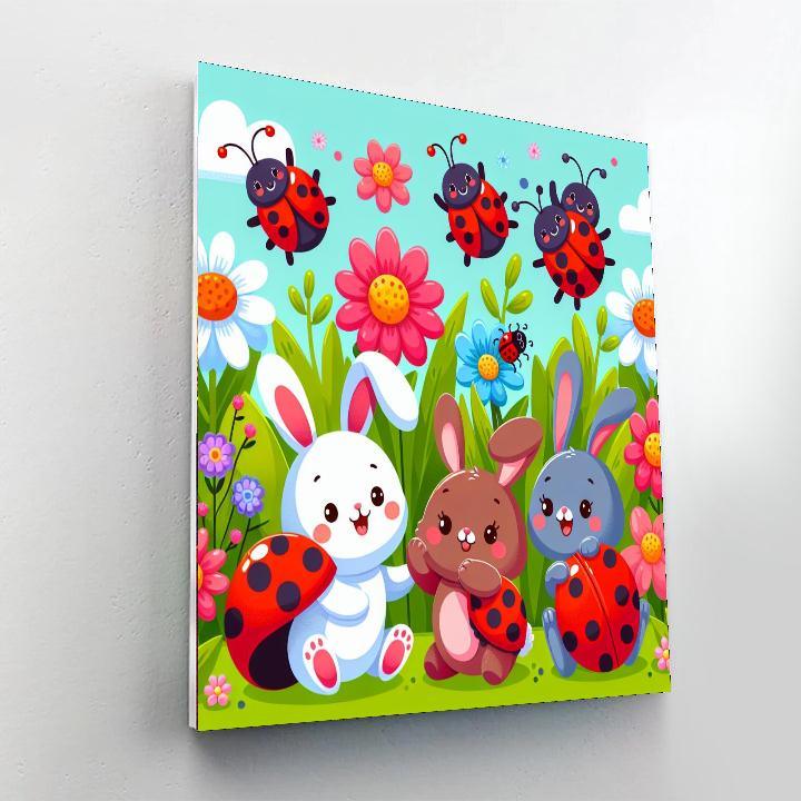 Cheerful Garden Creatures Painting By Numbers Kit