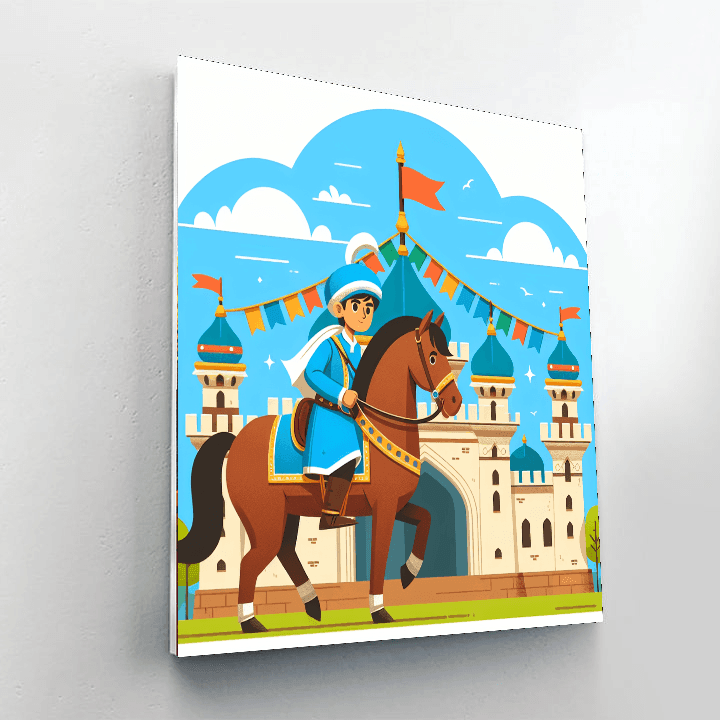 Knight's Castle Siege Painting By Numbers Kit