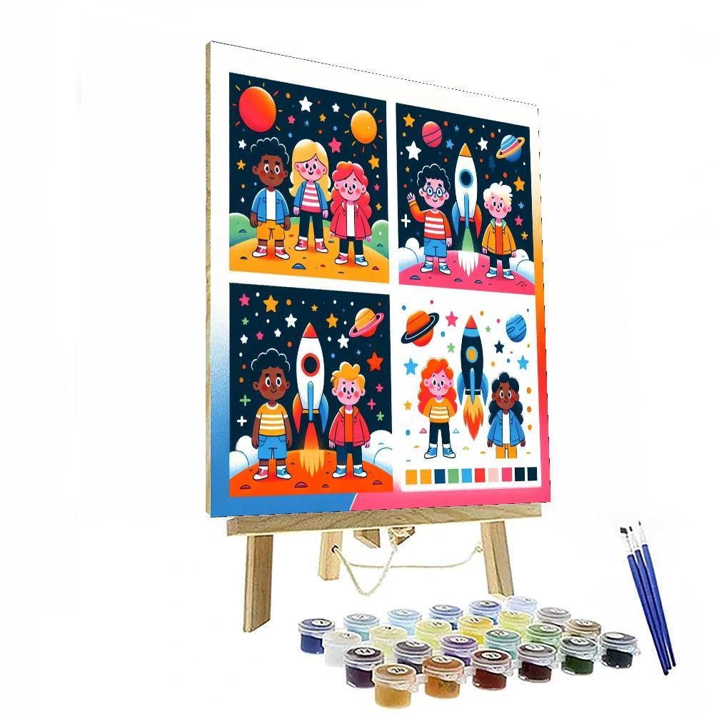 Space Expedition Buddies Painting By Numbers Kit