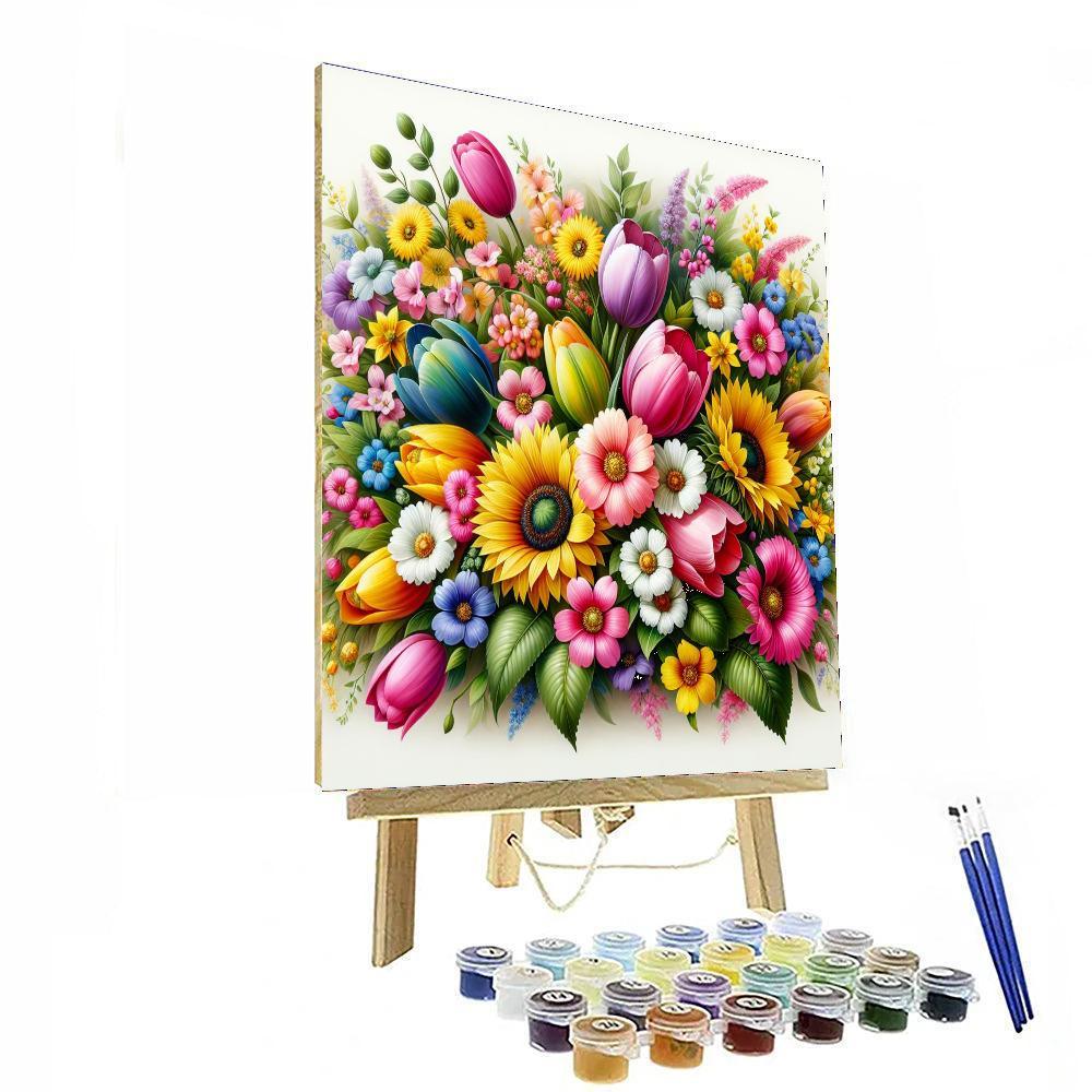 Floral Dreams In Bloom Painting Number Kit
