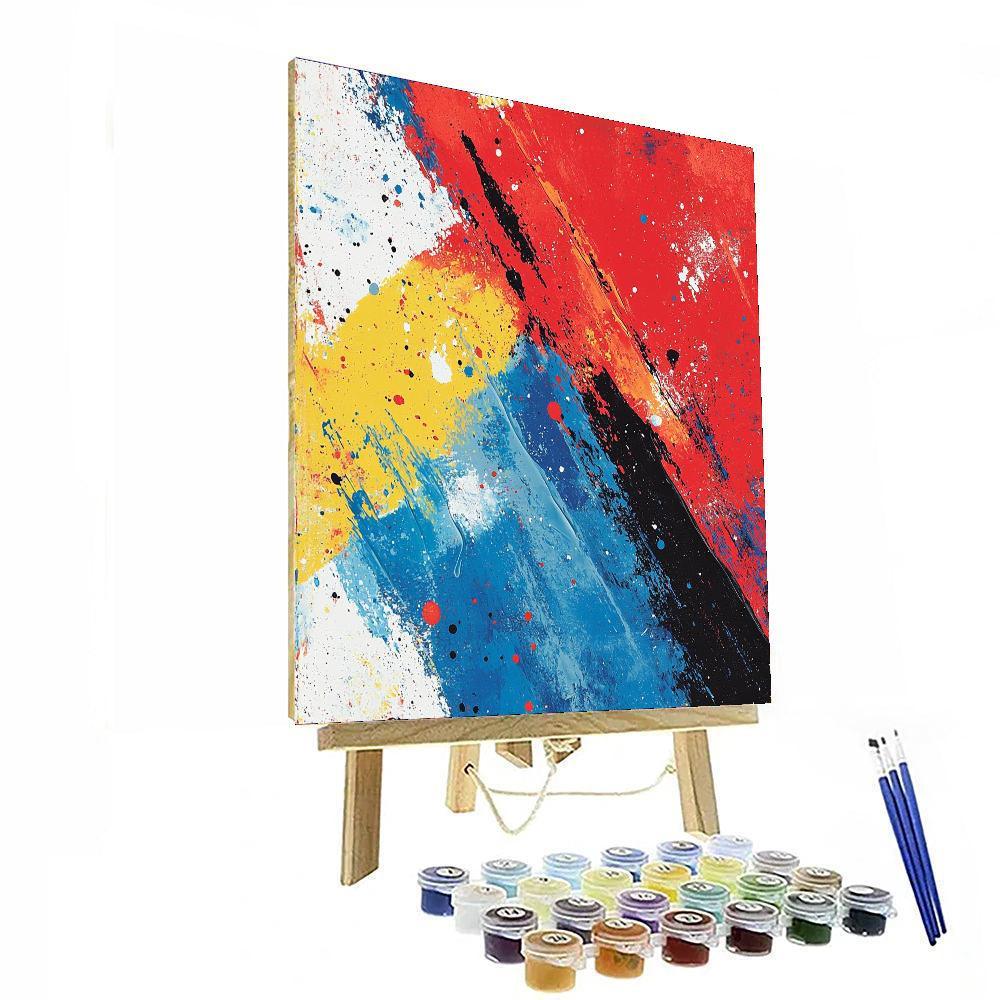 Jackson Pollock Inspired Abstraction In Motion  Paint By Number