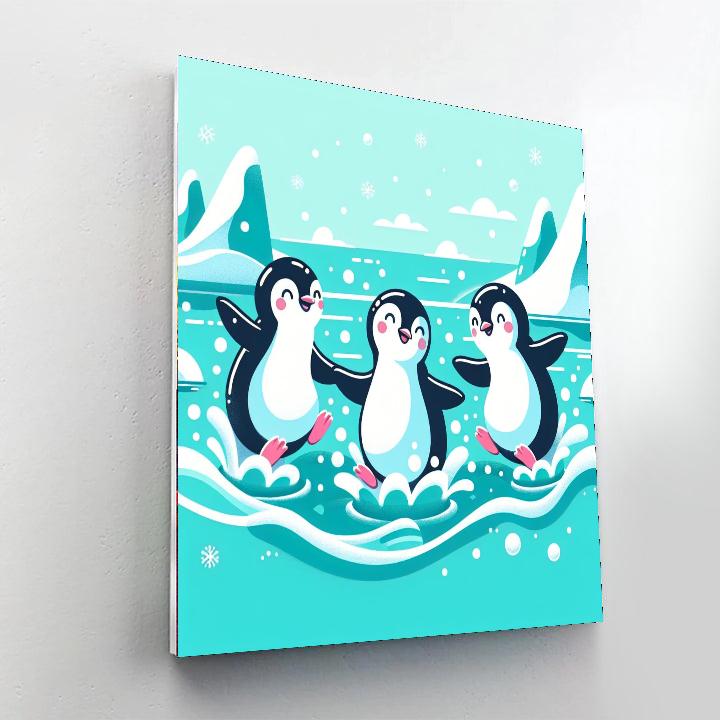 Bubbly Penguins Number Painting