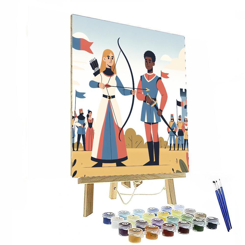 Medieval Tournament Games Paint By Color