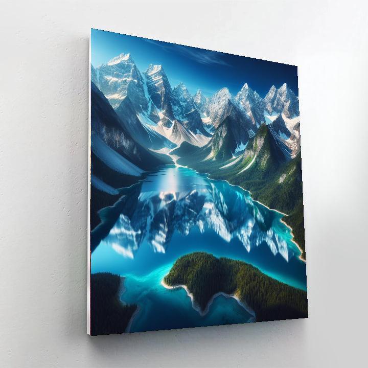 Mystical Mountain Reflection Paint By Number