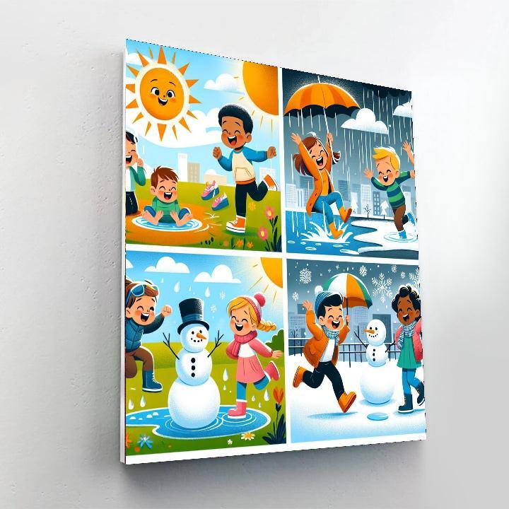 Whimsical Weather Scenes Paint By Numbers Kits
