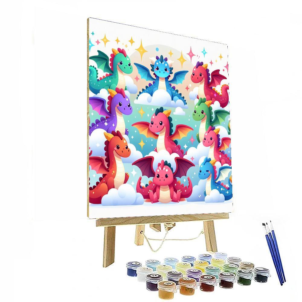 Fantasy Dragon Friends Paint By Numbers Kits
