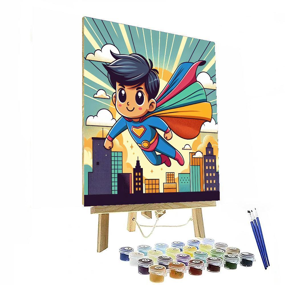 Heroic Super Kid Adventures DIY Paint By Numbers