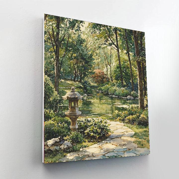 Zhao Mengfu Inspired Serenity Of Quiet Gardens  Paint By Color