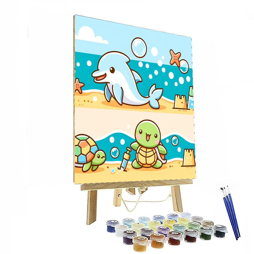 Bubble-icious Beach Bash Painting By Numbers Kit