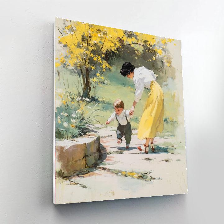 Her First Steps Painting Number Kit