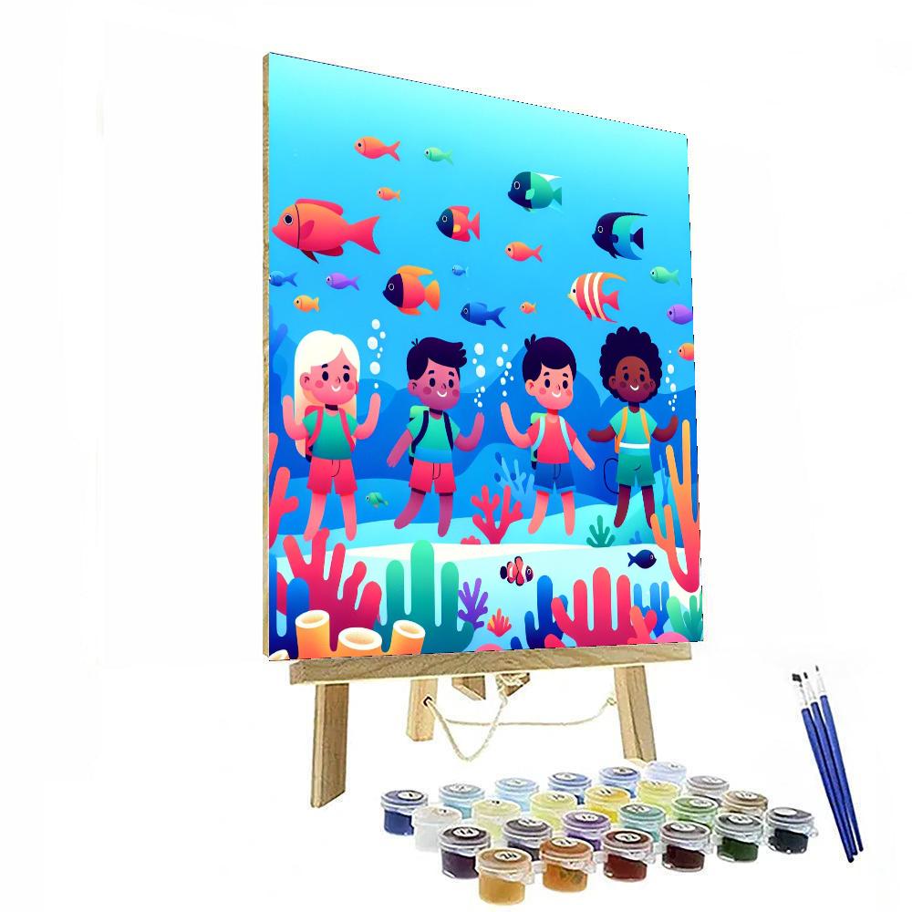 Colorful Coral Kingdom Numbered Painting Kits