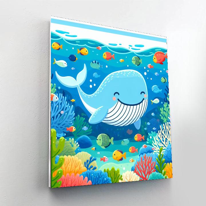 Gentle Whale Wonders Paint By Numbers Art