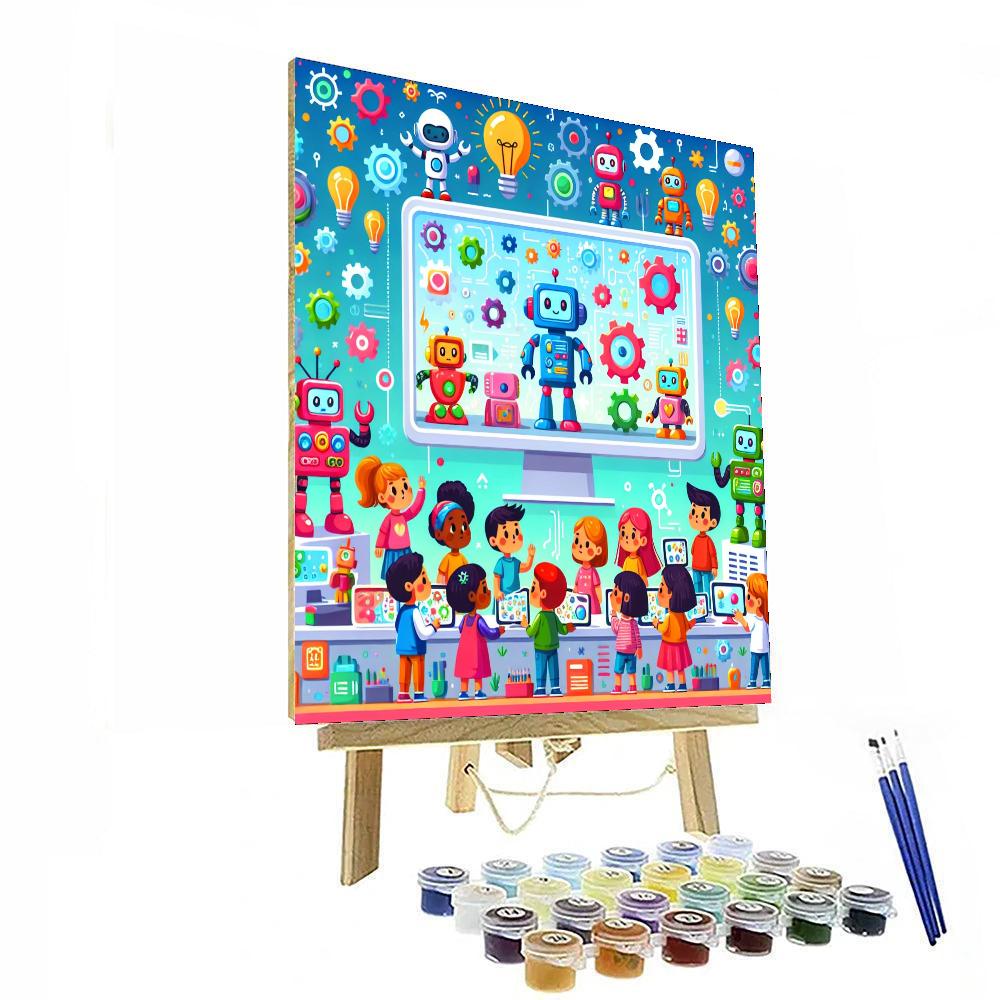 Robot Exploration World Painting Number Kit