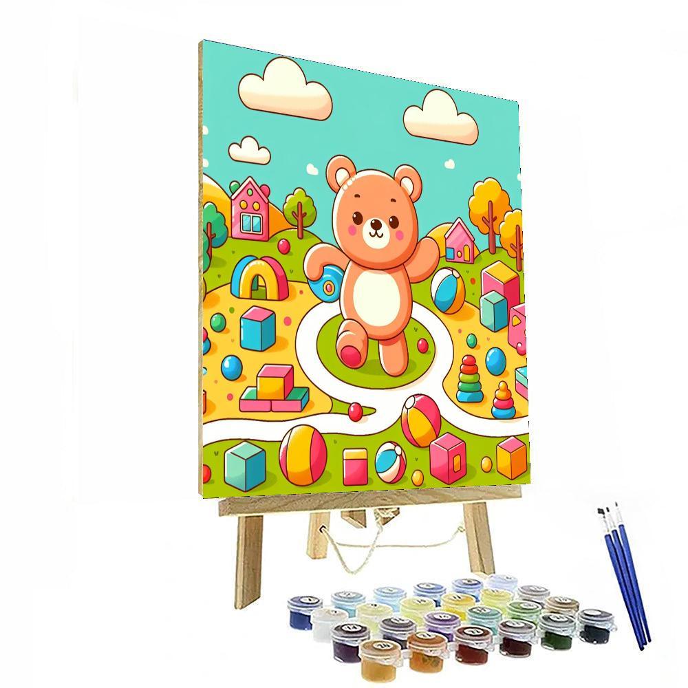 Teddy Bear's Big Adventure Paint By Number