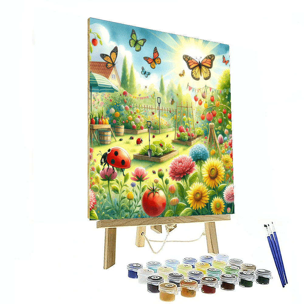 Sunny Garden Adventure Painting Number Kit