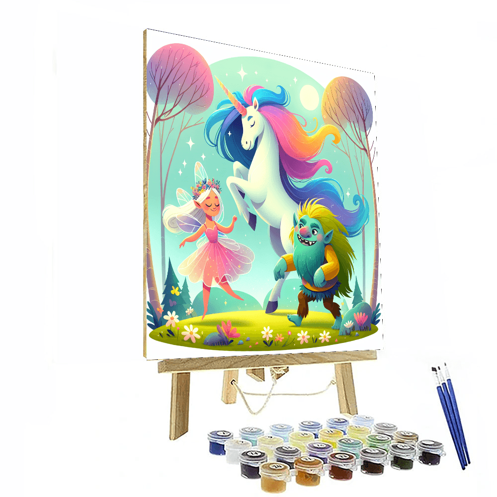 Delightful Fantasy Creatures Painting Number Kit