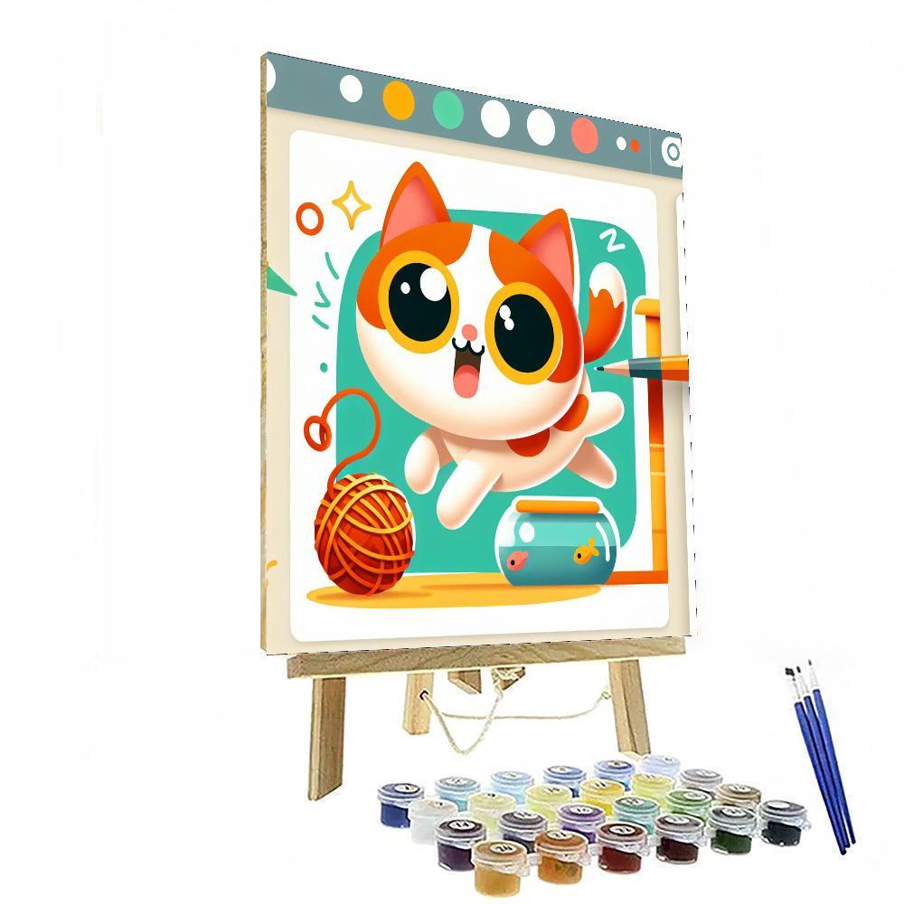 Funny Cat Paint By Numbers Kits