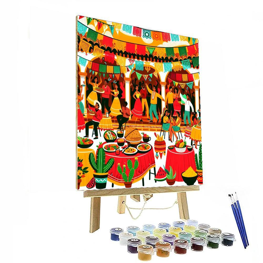 Colorful Summer Fiesta DIY Paint By Numbers