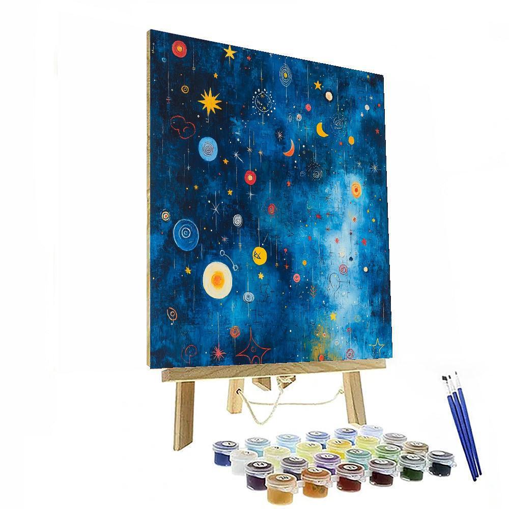 Joan Miró Inspired Ethereal Night Symphony  Paint By Number