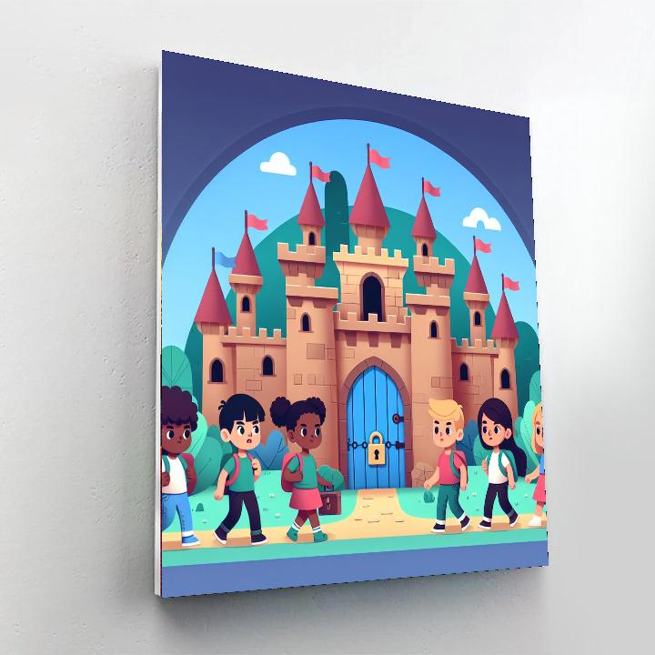 Castle Mystery Challenge Painting Number Kit