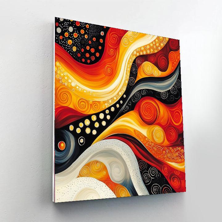 Yayoi Kusama Inspired Vortex Of Colors  Paint By Numbers