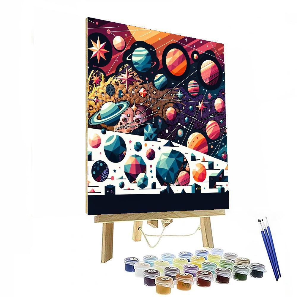Geometric Galaxies Numbered Painting Kits