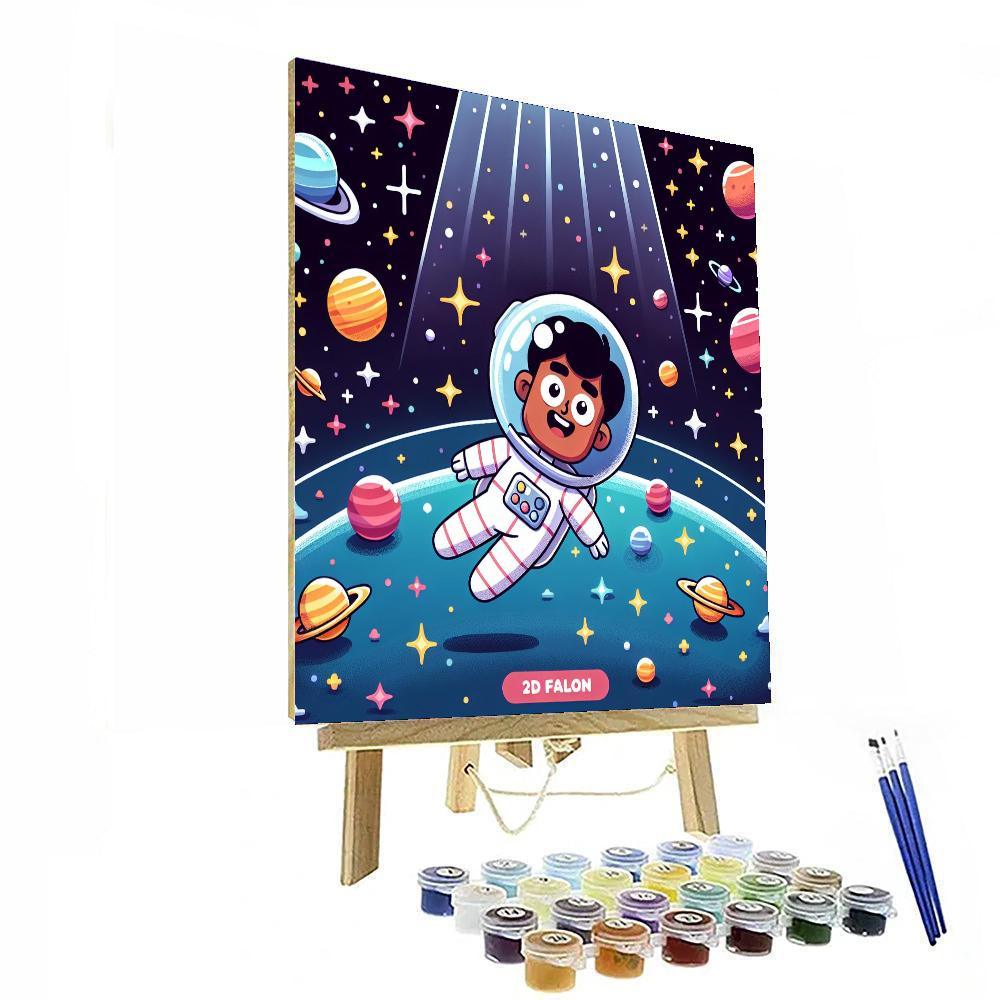 Outer Space Galaxy Quest Painting By Numbers Kit