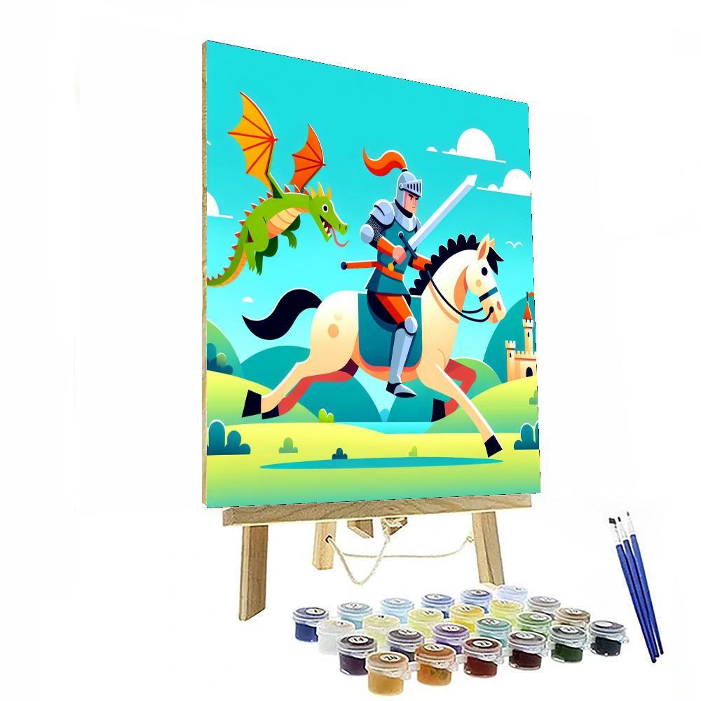Heroic Knight's Quest Paint By Numbers