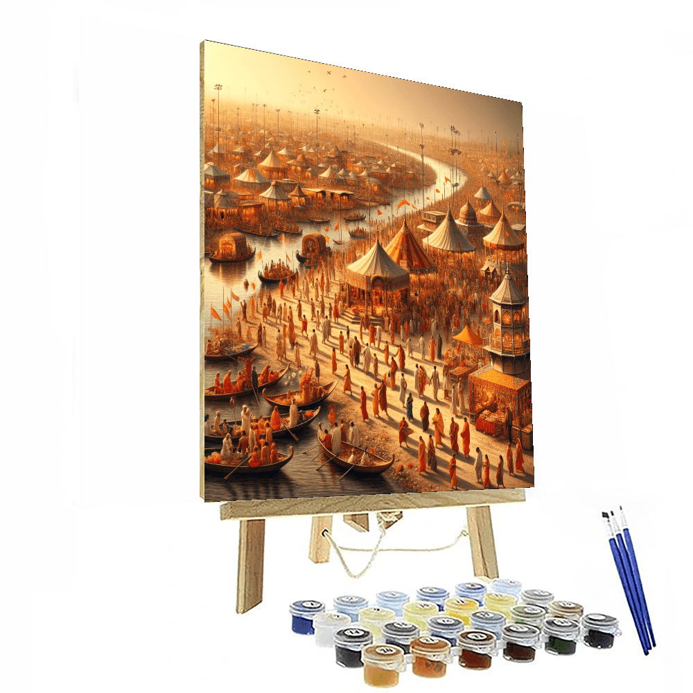 Kumbh Mela - Allahabad, India Paint By Numbers Art