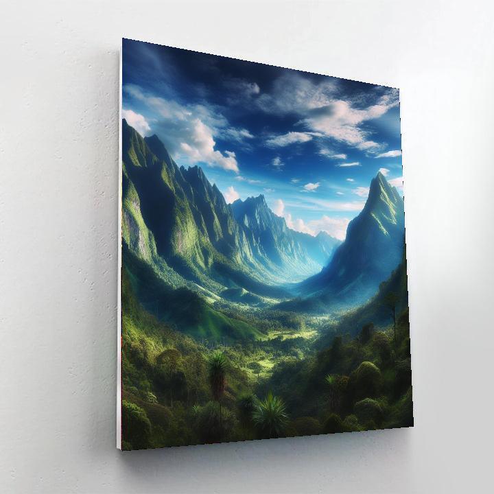 Mountain Valley Serenity Paint By Numbers Art