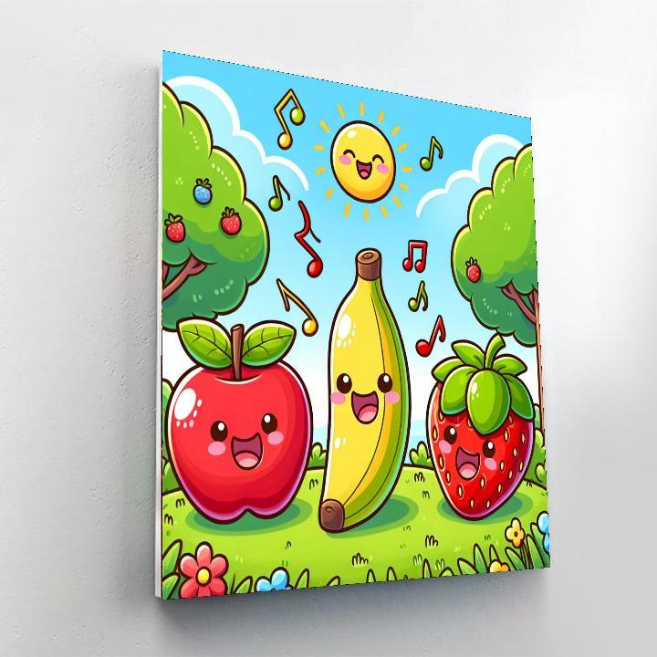Silly Singing Fruit DIY Paint By Numbers