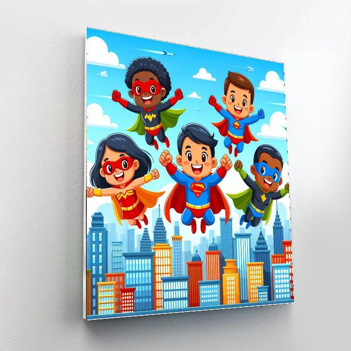 Fantastic Superhero Adventure Paint By Number