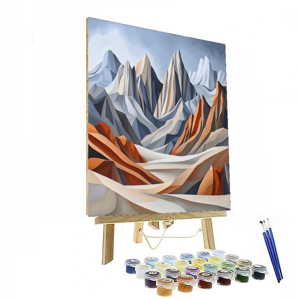 Michelangelo Inspired Mythic Peaks  DIY Paint By Numbers