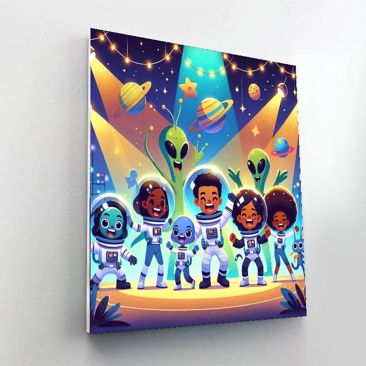 Galactic Glow Party Painting By Numbers Kit