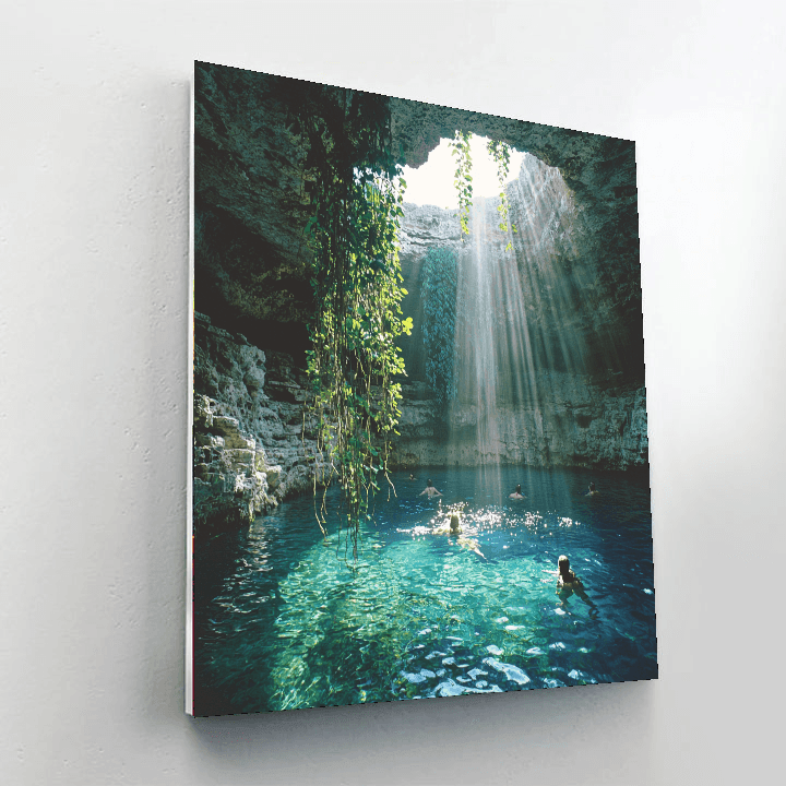 Cenote Ik Kil - Yucatán, Mexico Numbered Painting Kits