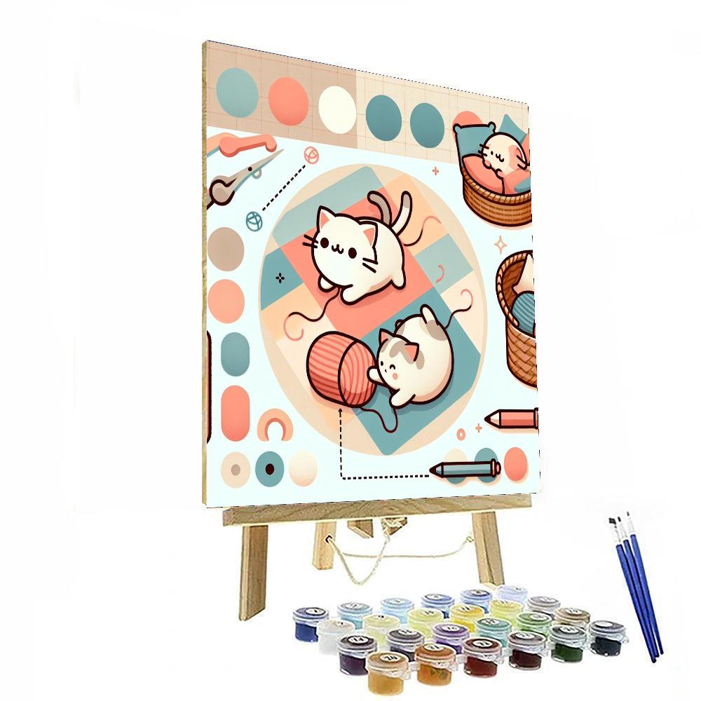Fluffy Felines Numbered Painting Kits